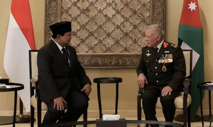 Defense Minister Prabowo Subianto (left) meets Jordan's King Abdullah in Amman, Jordania on June 10, 2024. 