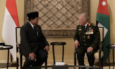 Defense Minister Prabowo Subianto (left) meets Jordan's King Abdullah in Amman, Jordan, on June 10, 2024.