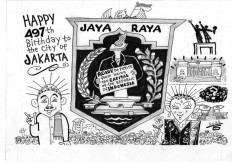 Jakarta anniversary cartoon