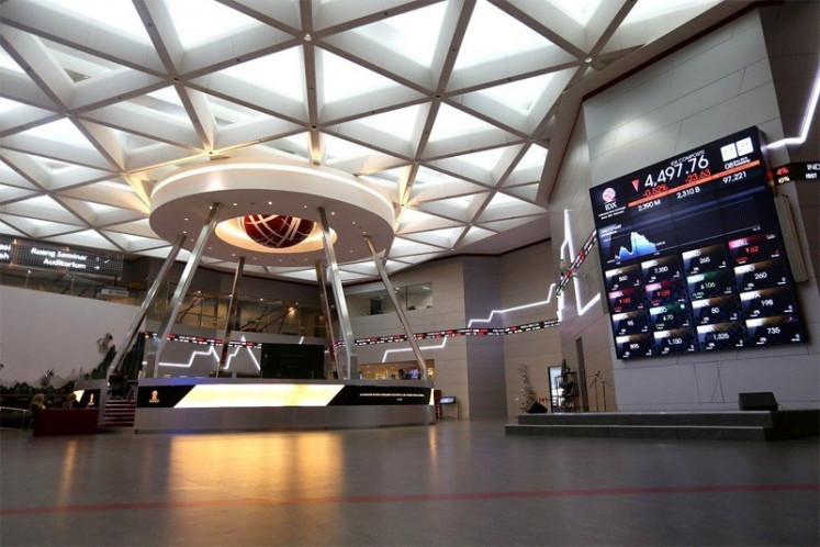 The trading floor of the Indonesia Stock Exchange (IDX) in Jakarta. The IDX Composite index dropped 0.26 percent to close at 7,543.83 on Oct. 3, 2024.