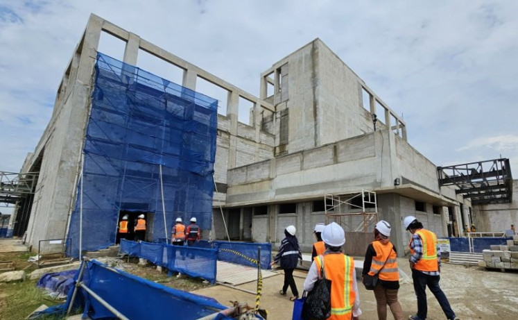 A construction project for a National Data Center (PDN) facility in Cikarang, Bekasi regency, West Java, is seen on Feb. 6, 2024.