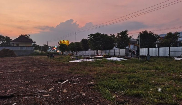 The construction site for President Joko “Jokowi“ Widodo's retirement house in Blulukan village, Colomadu, Karanganyar, Central Java, as seen in this photo taken on June 27, 2024.