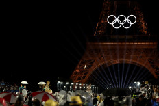 Thomas Bach, president of International Olympic Committee (IOC), delivers a speech during the opening ceremony of the Paris 2024 Olympic Games at Place du Trocadero on July 26, 2024 in Paris.