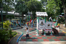 Children play at a playground in Jakarta on Aug. 1, 2024.