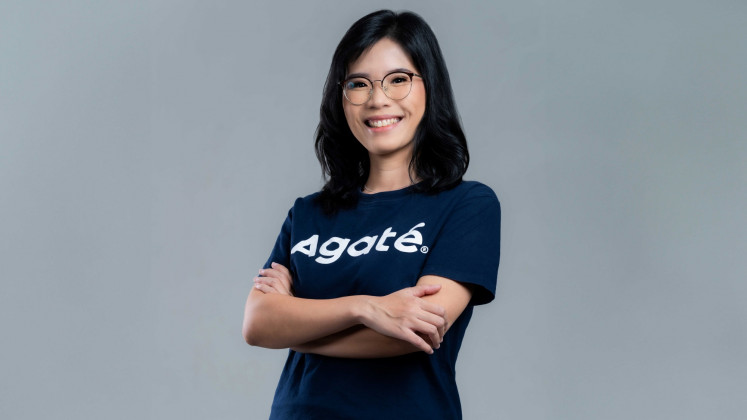Shieny Aprilia, CEO and cofounder of homegrown game developer Agate, poses for a photo during an interview with The Jakarta Post on July 19, 2024.