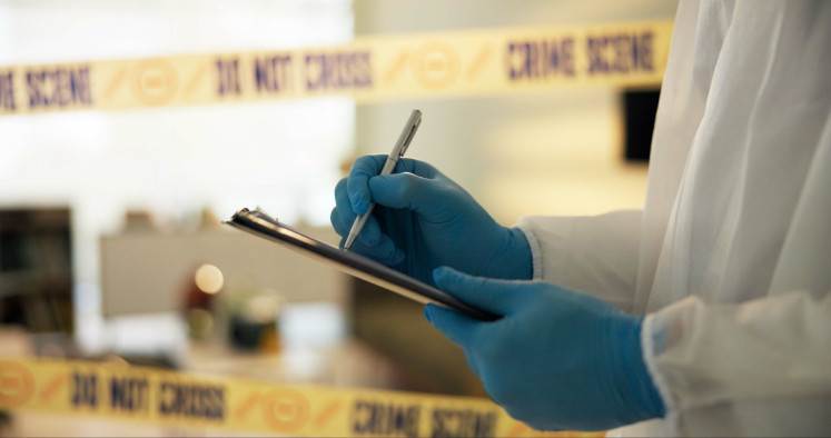 Illustration of a police tape sealing a crime scene.