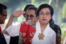 Finance Minister Sri Mulyani visits Jokowi during Idul Fitri
