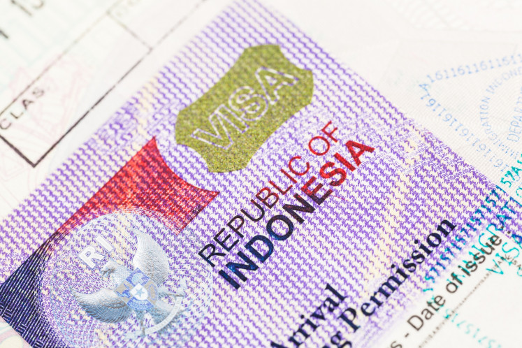 A stock illustration of an Indonesian visa.