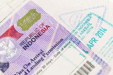 A stock illustration of an Indonesian visa.