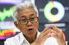 SKK Migas chairman Dwi Soetjipto gestures on Aug. 28, 2024, during an interview at his office in Jakarta.