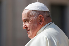 Pope Francis holds the weekly general audience, at the Vatican on Aug. 28, 2024.