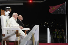 Pope Francis lands in Papua New Guinea
