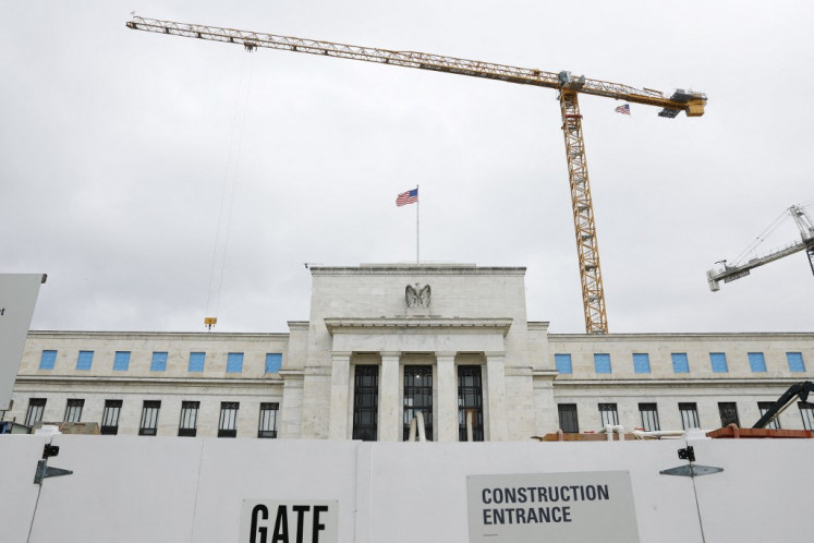 Construction work is done around the Federal Reserve building on Sept. 17, 2024 in Washington, DC.