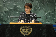 Foreign Minister Retno LP Marsudi addressed the “Summit of the Future“ on Sept. 23, 2024, at the General Assembly hall of the United Nations headquarters in New York City, the United States.