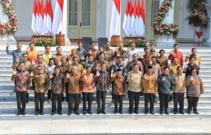 The Onward Indonesia Cabinet after the announcement on Wednesday. 
