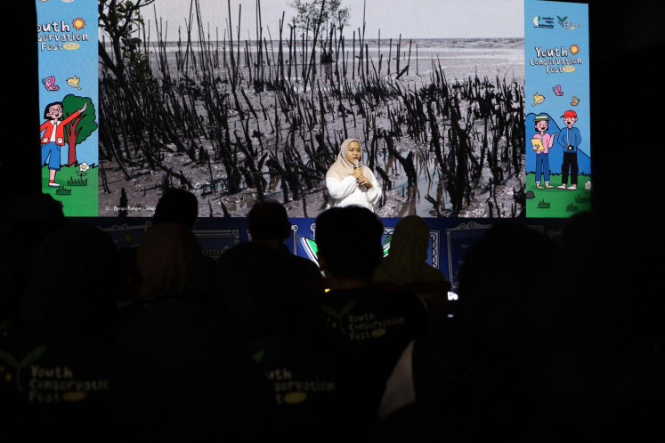 Pongo-dopsi initiator Hanna Adelia Runtu shares her story at #YCFest2024 (Courtesy of BRGM)
