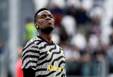 Juventus and French national soccer team player Paul Pogba warms up before a match between Juventus and Cremonese at the Allianz Stadium in Turin, Italy on May 14, 2023.