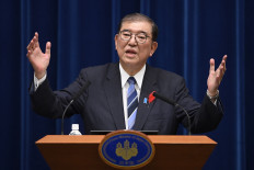 Japan's Prime Minister Shigeru Ishiba speaks during a press conference at the prime minister's official residence in Tokyo on October 9, 2024. Ishiba dissolved parliament on October 9 ahead of October 27 snap elections, banking on his honeymoon popularity and a fragmented opposition to lead his scandal-tainted party to victory.