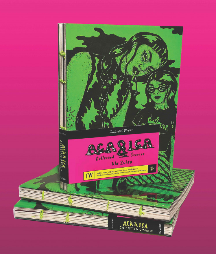 Ula Zuhra:
Known for her eccentric style of fully hand-drawn art, Ula’s limited release of Aca & Ica in 2023 became a hit, leading to a full graphic novel in collaboration with independent publisher Cahyati Press.
