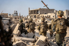 Israeli troops on the ground in the Rafah area in the southern Gaza Strip on Oct. 18, 2024, amid the continuing war between Israel and the Palestinian militant group Hamas.