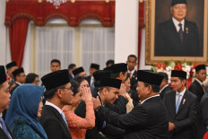 Prabowo swears in second round of administration officials