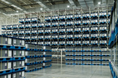 Boxes of battery cells are seen stored for shipment at the battery manufacturing plant at PT HLI Green Power, Indonesia's first electric vehicle battery cell manufacturer, in Karawang, West Java, on Aug. 28, 2024. 