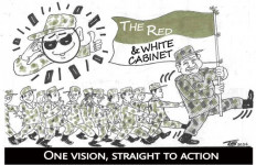 Cabinet retreat cartoon