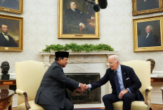 US President Joe Biden meets with President Prabowo Subianto in the Oval Office of the White House in Washington, US, November 12, 2024.