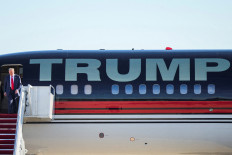 United States President-elect Donald Trump arrives prior to meeting with President Joe Biden and members of Congress in Washington, at Joint Base Andrews in Maryland, US, on Wednesday, November 13, 2024. 