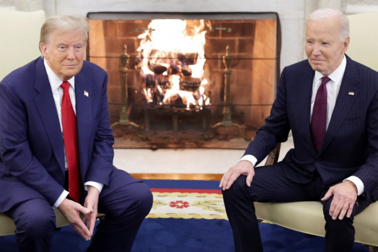 US President Joe Biden meets with US President-elect Donald Trump in the Oval Office of the White House on November 13, 2024 in Washington, DC. President Biden continued the tradition inviting the newly-elected president to meet at the White House after Trump won the presidential election on November 5.  