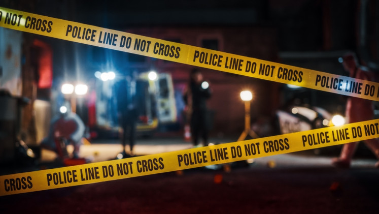 An illustration of crime scene.