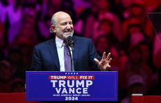 Howard Lutnick, chairman and CEO of Cantor Fitzgerald and co-chair of the Trump 2024 Transition Team, speaks at a rally for former US President Donald Trump at Madison Square Garden in New York, on Oct. 27, 2024.