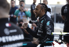 Mercedes' Lewis Hamilton poses ahead of the race weekend of Abu Dhabi Formula One (F1) Grand Prix at Yas Marina Circuit in Abu Dhabi, United Arab Emirates on Dec. 5, 2024.