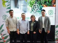 Looking ahead: Fore executives (from left to right) M. Fahmi Rahmattulah, director of strategy and corporate development; Vico Lomar, CEO; Tjhong Pie Chen, CFO; and Matthew Ardian, CMO, pose for a closing photo during Fore’s end of year media gathering.