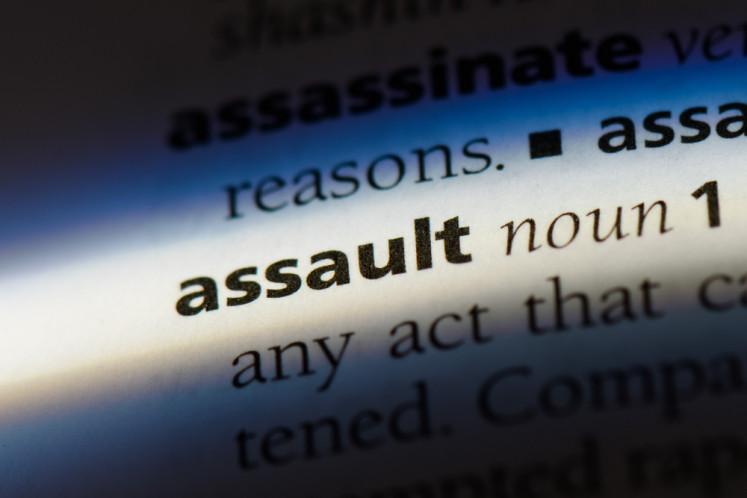 By definition: A stock illustration shows the word "assault" highlighted in a dictionary.
