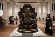 In this photo taken on October 11, 2024, the statue of Ganesha is displayed during the reopening ceremony ahead of the public opening at the National Museum of Indonesia in Jakarta. 
