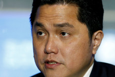 Play to win: Businessman Erick Thohir, now chair of the Soccer Association of Indonesia (PSSI) and state-owned enterprises (SOEs) minister, attends a news conference with Chinese retailer Suning and Italy's Inter Milan in Nanjing, Jiangsu Province, China on June 6, 2016.