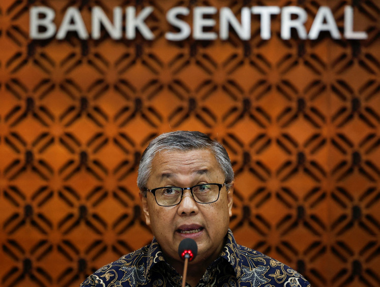 Indonesia's Central Bank Governor Perry Warjiyo speaks during a press conference at Bank Indonesia's headquarters in Jakarta, Indonesia, On Wednesday, January 15, 2025. 