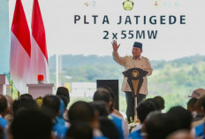 Ending fuel imports: President Prabowo delivers his speech on Jan. 20, 2025, during a ceremony to inaugurate 37 electricity projects in in Sumedang, West Java.
