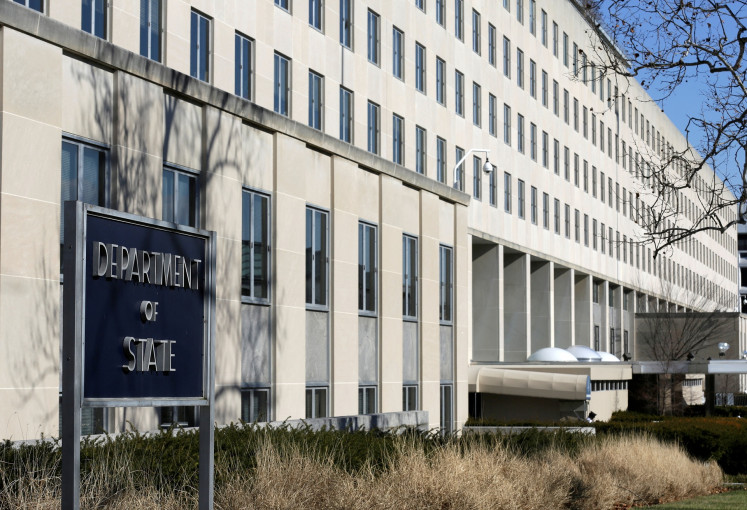 The State Department Building is pictured in Washington, the United States, on Jan.  26, 2017.