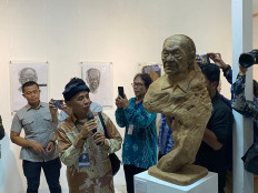 Introspective rebel writer: Dalhar Muhammadun, head of the committee set up to celebrate the centennial of Pramoedya Ananta Toer, inaugurates an exhibition at the Blora Creative Space in Blora, Central Java, on Feb. 6, 2025.