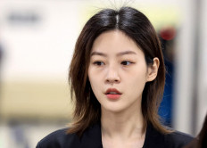 This handout picture taken on April 5, 2023 and released on February 16, 2025 by the Yonhap news agency shows South Korean actor Kim Sae-ron upon her arrival at the Seoul Central District Court in Seoul, to attend her trial over an alleged drunk driving case. 