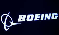 The company logo for Boeing is displayed on a screen on the floor of the New York Stock Exchange (NYSE) in New York, the United States, on March 11, 2019.