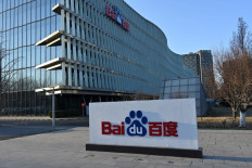 Baidu's offices in Beijing are pictured on Feb. 18, 2025.