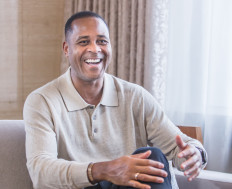 Indonesia’s national soccer team manager Patrick Kluivert talks with The Jakarta Post in an exclusive interview set up in Jakarta on March 28, 2025.