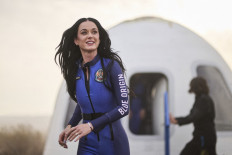 Katy Perry launches into space with all-female crew on Blue Origin rocket
