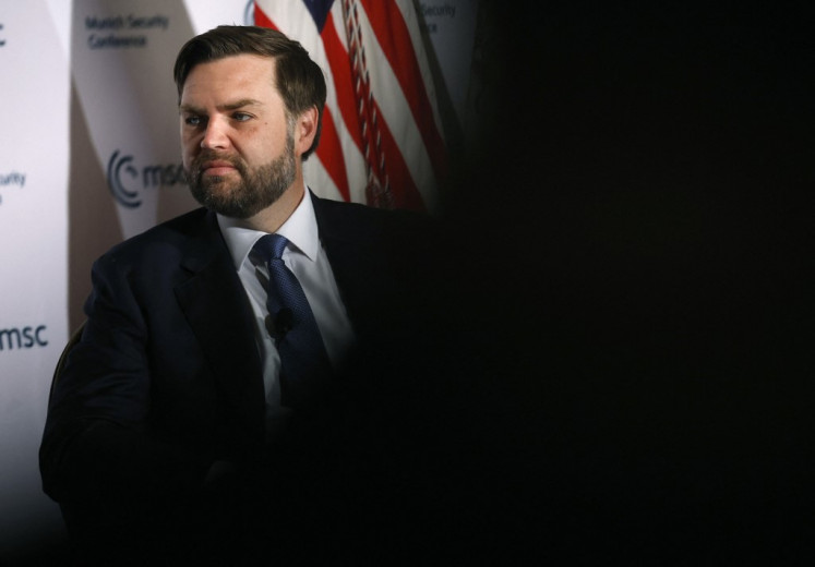 US Vice President JD Vance delivers remarks to the Munich Leaders Meeting, hosted by the Munich Security Conference, at the Willard Hotel on May 07, 2025 in Washington, DC. 