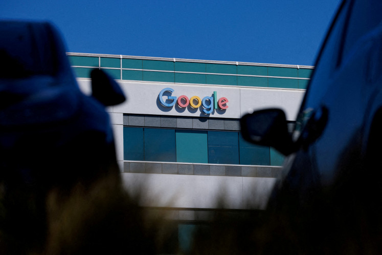 The logo of Google is shown on a building in San Diego, California, US, on Oct. 9, 2024.