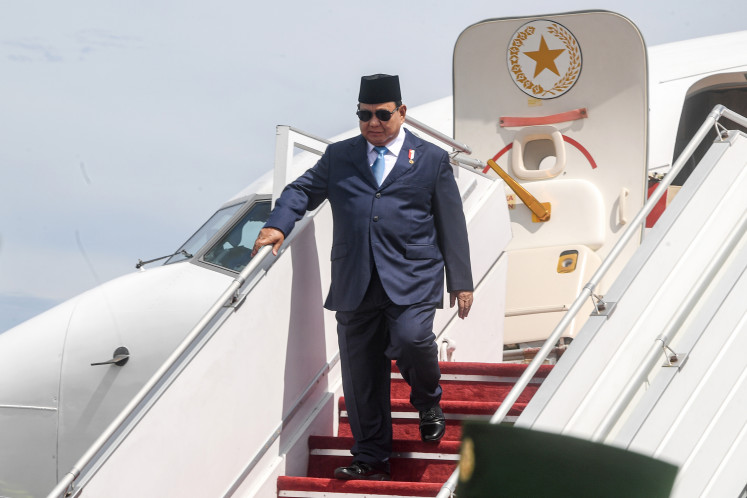 President Prabowo Subianto arrives at Brunei International Airport in Bandar Seri Begawan, Brunei Darussalam on May 14, 2025. Prabowo is in Brunei for a state visit to Sultan Hassanal Bolkiah.