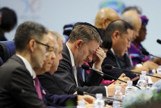 US Trade Representative Jamieson Greer attends the opening ceremony of APEC Ministers Responsible for Trade Meeting at International Convention Center in Seogwipo on Jeju island, South Korea on May 15, 2025. 